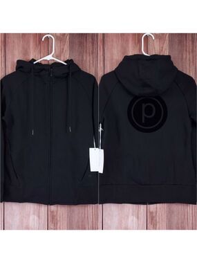 Tavi Noir Pure Barre Zip Front Hoodie Womens Size XS Black